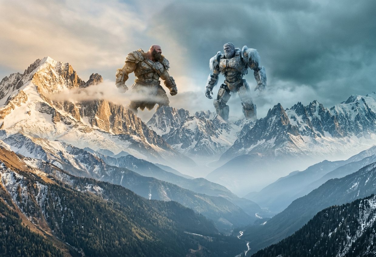 Canon v4: selling the scale in the landscape.