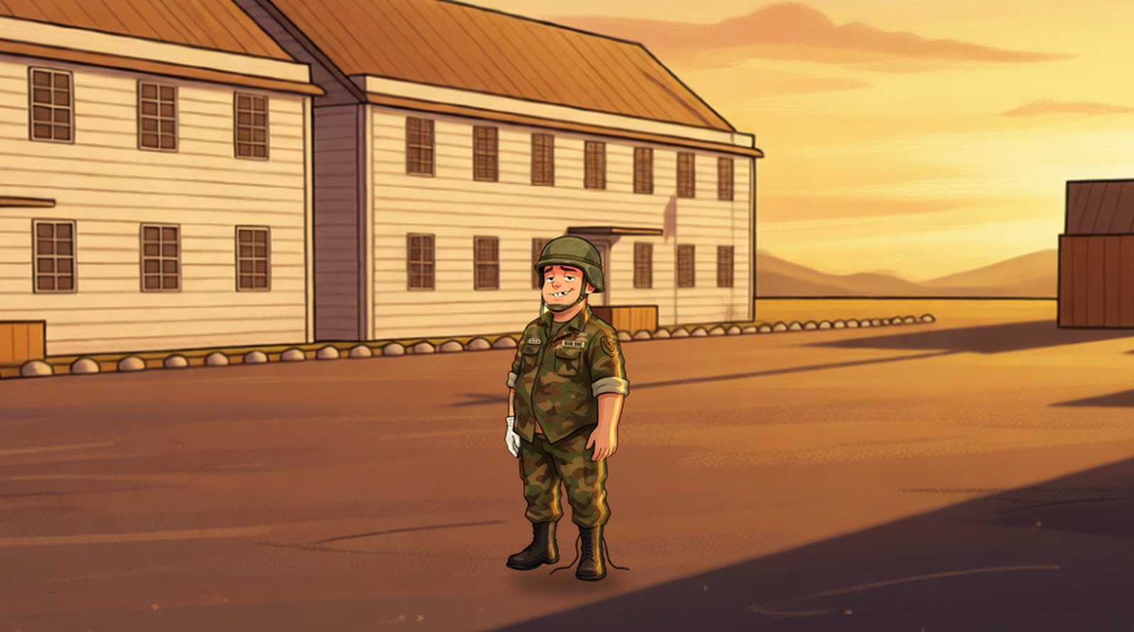 Final frame: Skit 01, the opening wide. Stand-ins become characters; the post stays put.