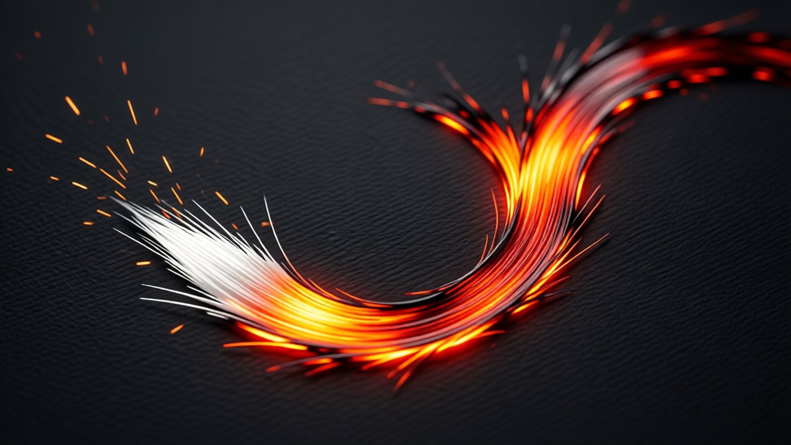 Texture target: bristle, spark, ember.
